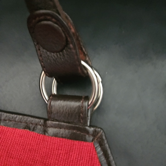 Vintage Handmade Beaded Floral Embroidered Red Tote Bag - Picture 6 of 11